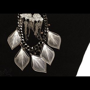 Necklace, earrings